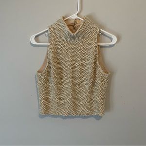 Vintage Pearl Covered Crop Top
